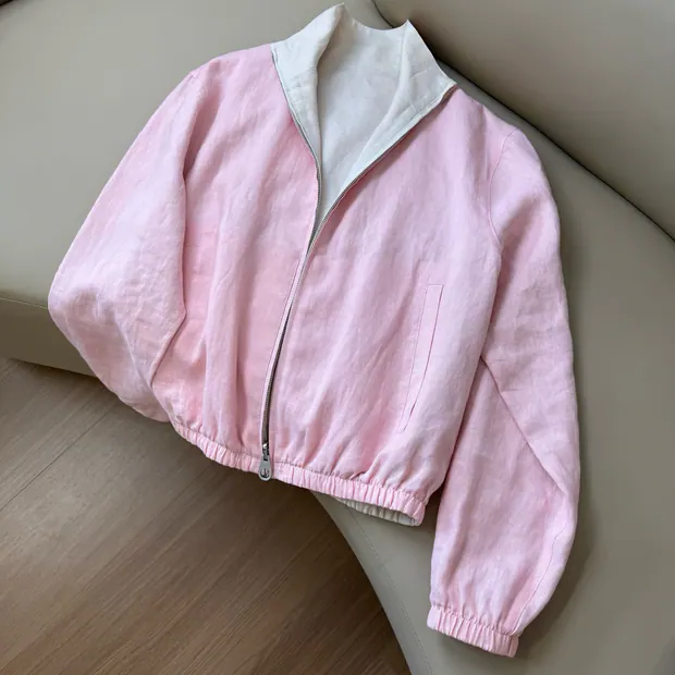 Women's Bomber Jacket in Pink, product image 7 of 8