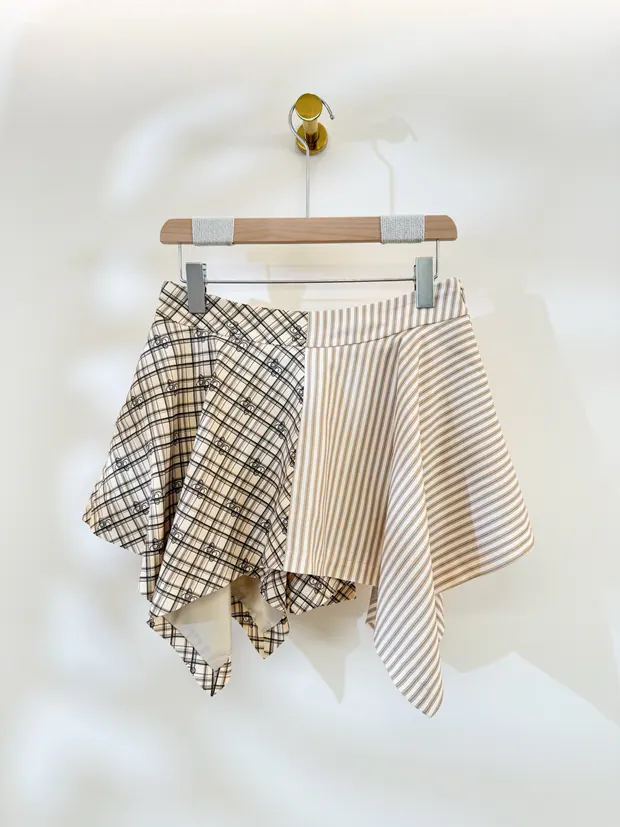 ANN Deconstructed Skirt in Khaki, product image 1 of 6