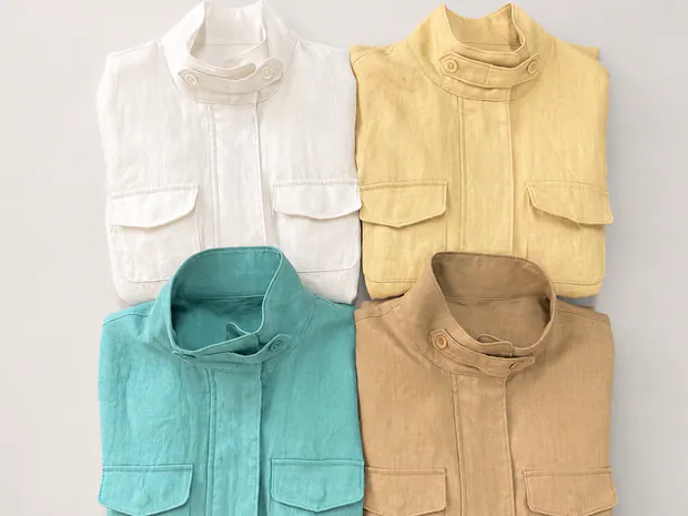 Linen Traveller Jacket in Turquoise Green, product image 5 of 8