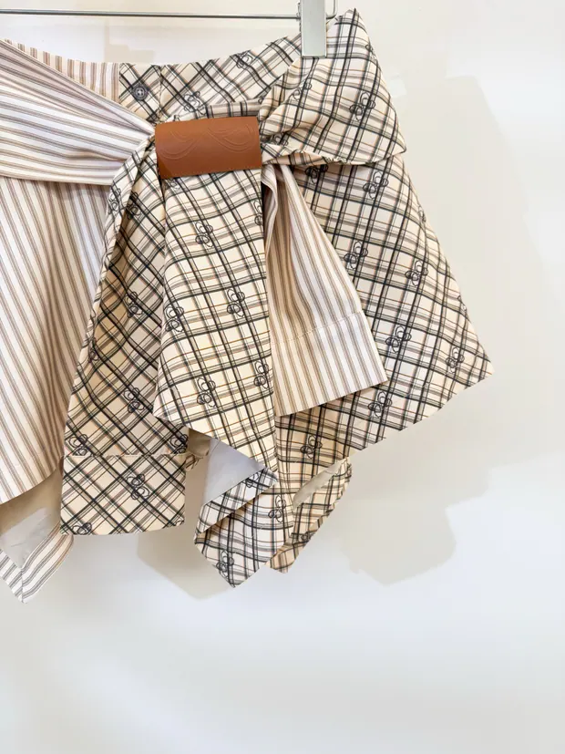 ANN Deconstructed Skirt in Khaki, product image 2 of 6