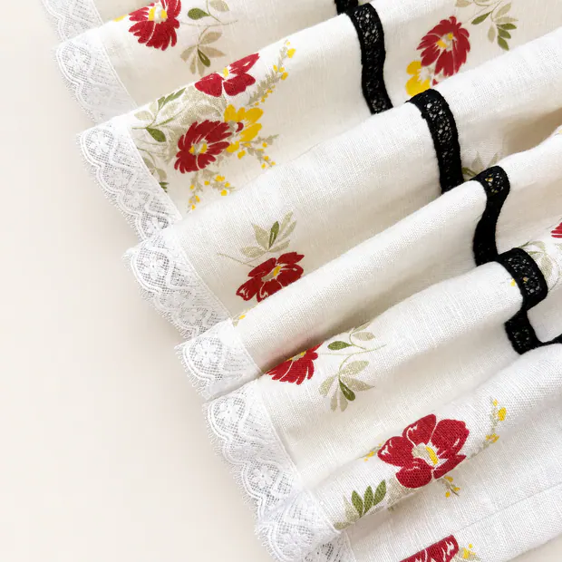 Floral Midi Skirt in Cream White, product image 4 of 6
