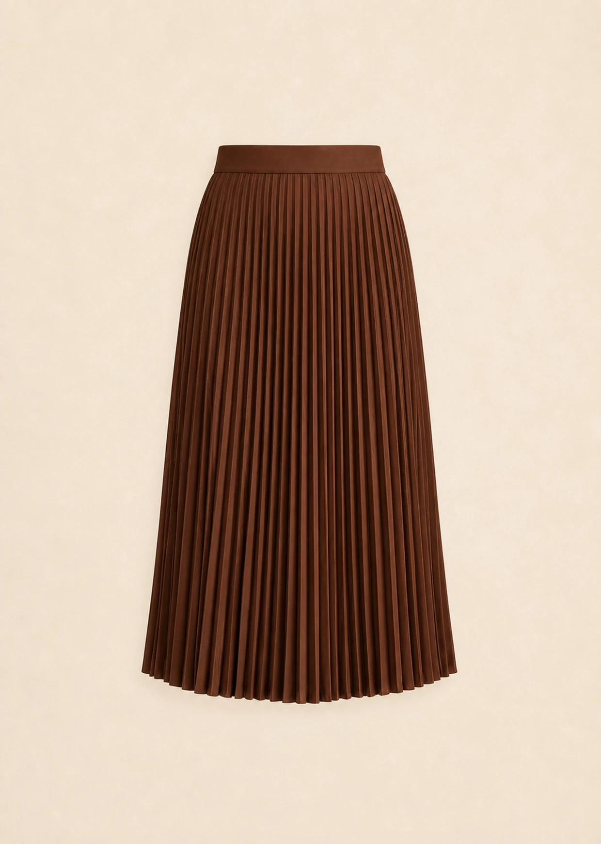 Brown Pleated Midi Skirt product image 60