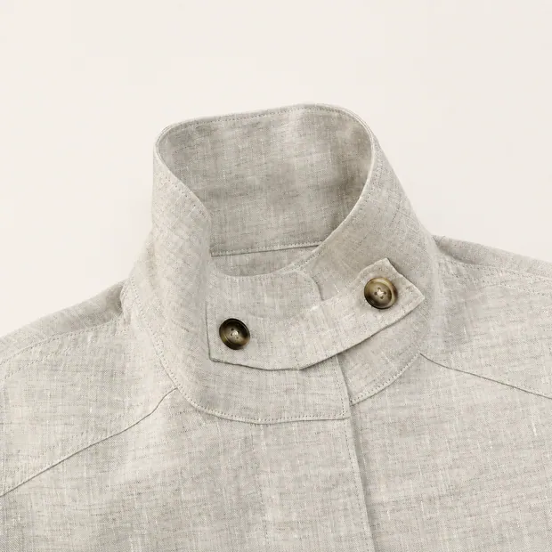 Old Money Linen Vest in Pelican Gray, product image 1 of 8