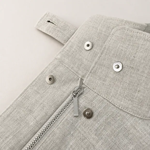 Old Money Linen Vest in Pelican Gray, product image 2 of 8