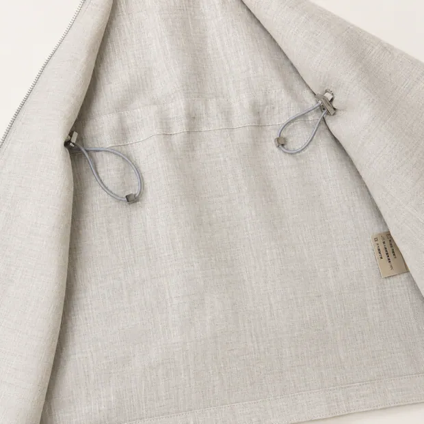 Old Money Linen Vest in Pelican Gray, product image 4 of 8