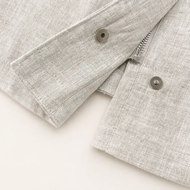 Old Money Linen Vest in Pelican Gray, product image 5 of 8