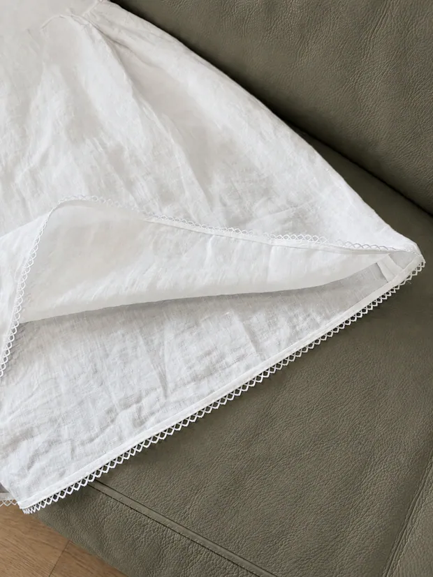 White Embroidered Dress in White, product image 6 of 6