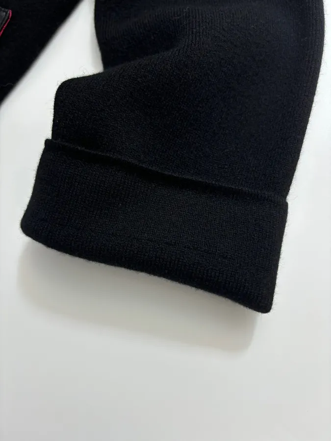Black Slim-Fit Sleeveless Knit Top in Black, product view 10