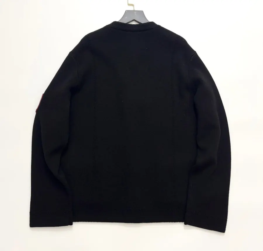 Black Slim-Fit Sleeveless Knit Top in Black, product view 15