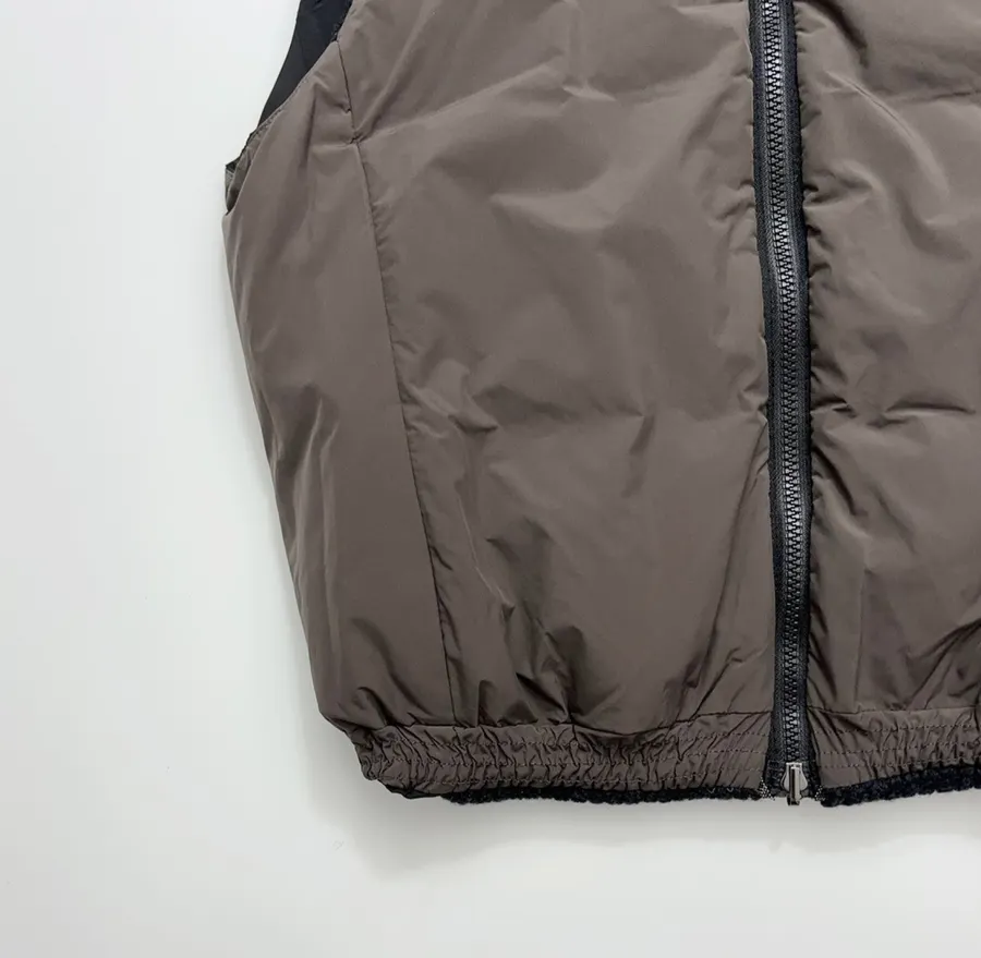 Charcoal High-Neck Zip Knit Vest in Dark Gray, product view 15