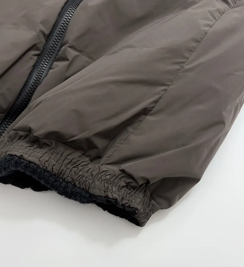 Charcoal High-Neck Zip Knit Vest in Dark Gray, product view 16
