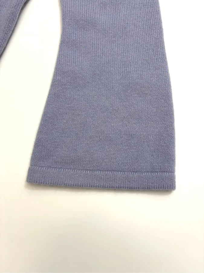 Solid Cashmere Knit Cardigan in Periwinkle, product view 07