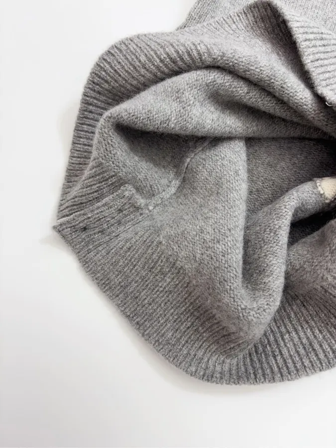 Long-Sleeve Pullover Sweater in Gray, product view 11