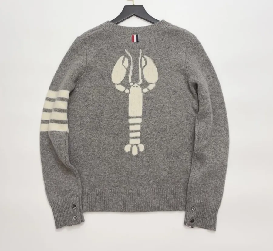 Long-Sleeve Pullover Sweater in Gray, product view 12
