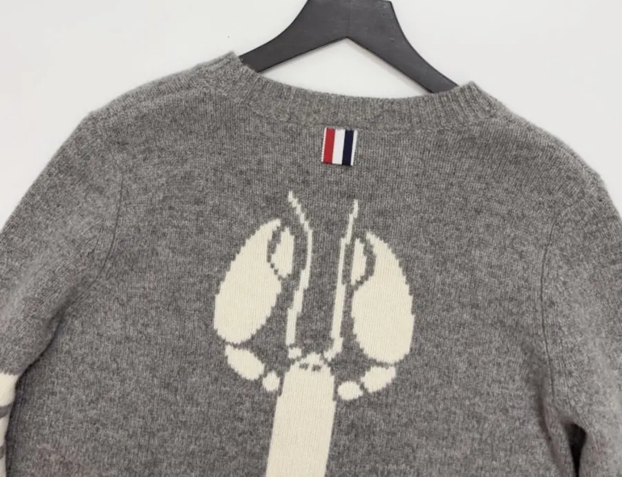 Long-Sleeve Pullover Sweater in Gray, product view 13