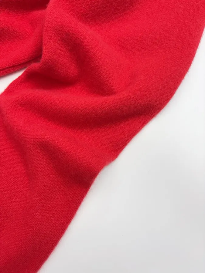 Red V-Neck Pullover Sweater in Red, product view 07