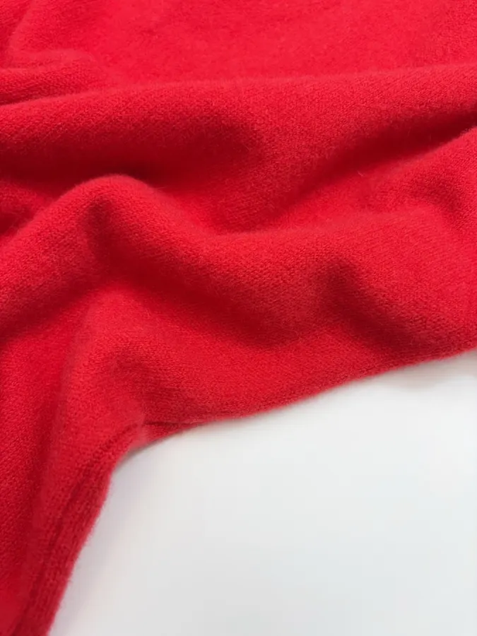 Red V-Neck Pullover Sweater in Red, product view 09