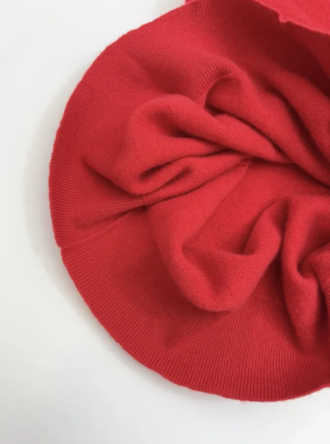 Red V-Neck Pullover Sweater in Red, product view 13