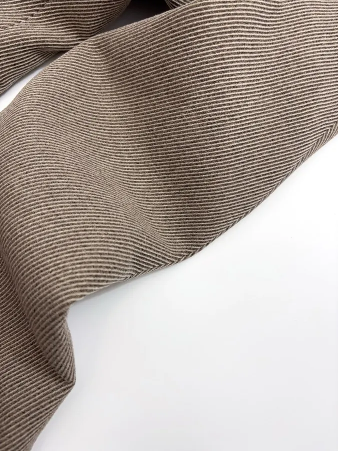Antique Retro Leather-Inlaid Double-Layer Equestrian Twill Wool Suit in Taupe, product view 12