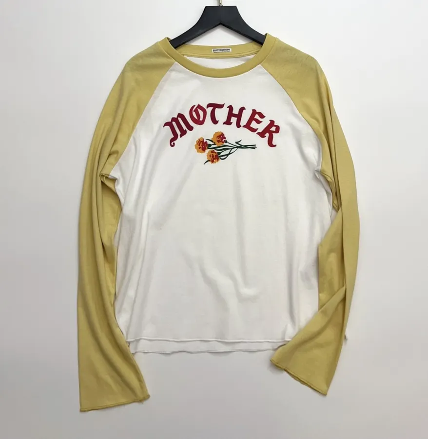 Color-Block Raglan Long-Sleeve T-Shirt in Khaki, product view 01