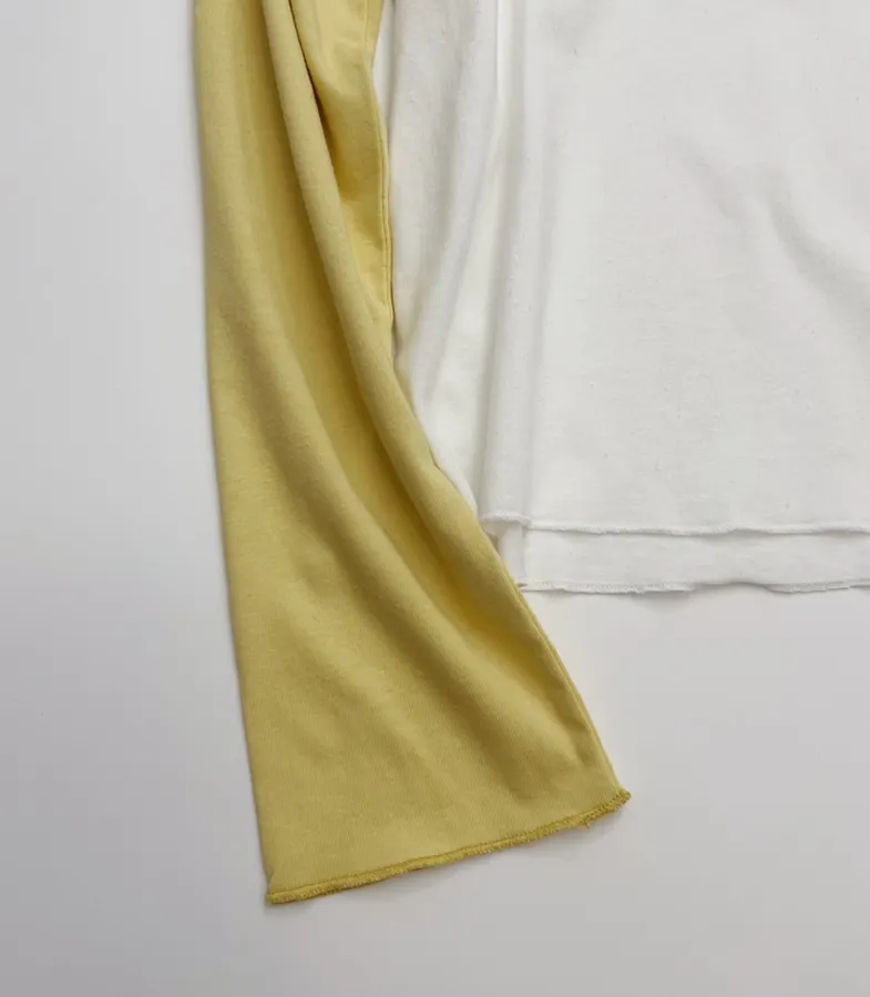 Color-Block Raglan Long-Sleeve T-Shirt in Khaki, product view 10