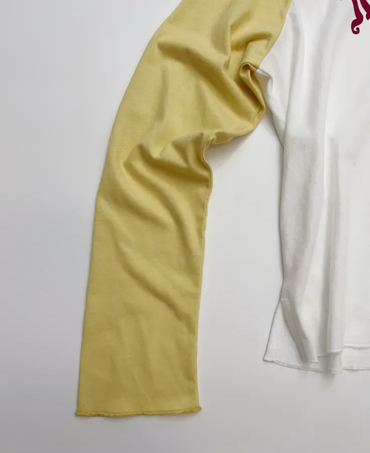Color-Block Raglan Long-Sleeve T-Shirt in Khaki, product view 11