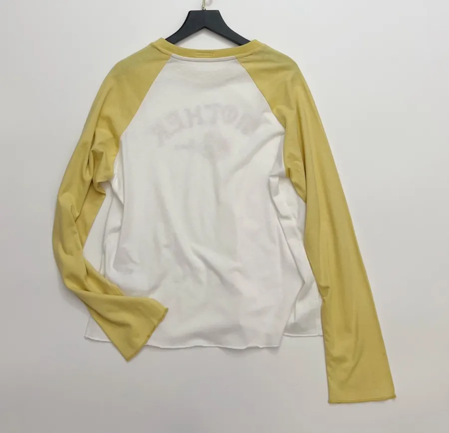 Color-Block Raglan Long-Sleeve T-Shirt in Khaki, product view 16