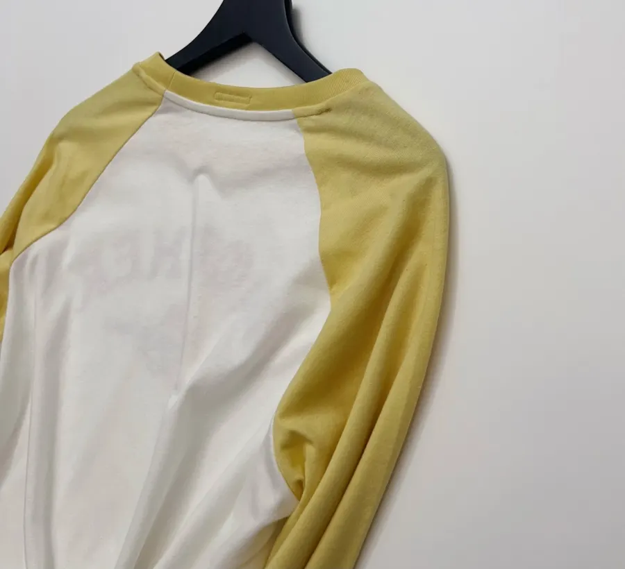 Color-Block Raglan Long-Sleeve T-Shirt in Khaki, product view 17
