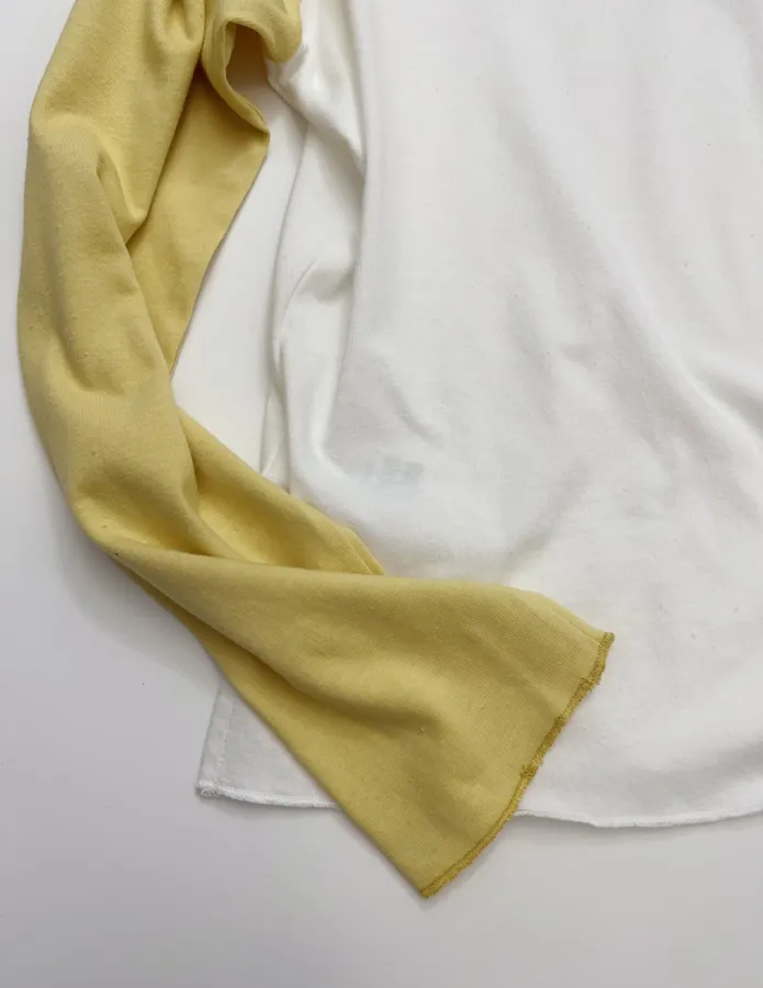 Color-Block Raglan Long-Sleeve T-Shirt in Khaki, product view 20