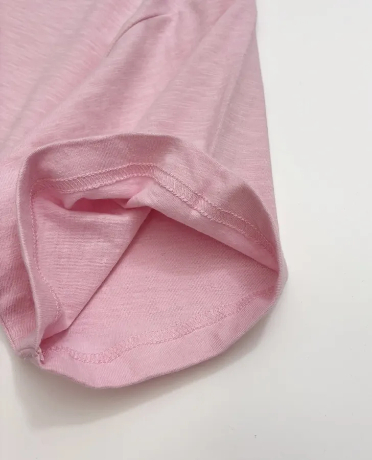 Cherry Blossom Embroidered Crew-Neck T-Shirt in Pink, product view 08