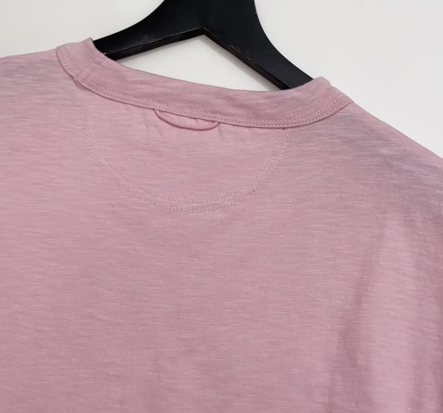 Cherry Blossom Embroidered Crew-Neck T-Shirt in Pink, product view 19