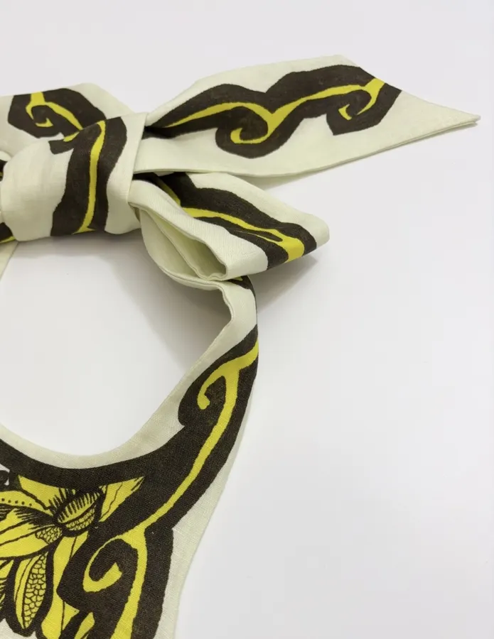 Linen Bright Yellow Floral Print Halterneck Backless Dress - Mini Skirt in Yellow and Black, product view 05