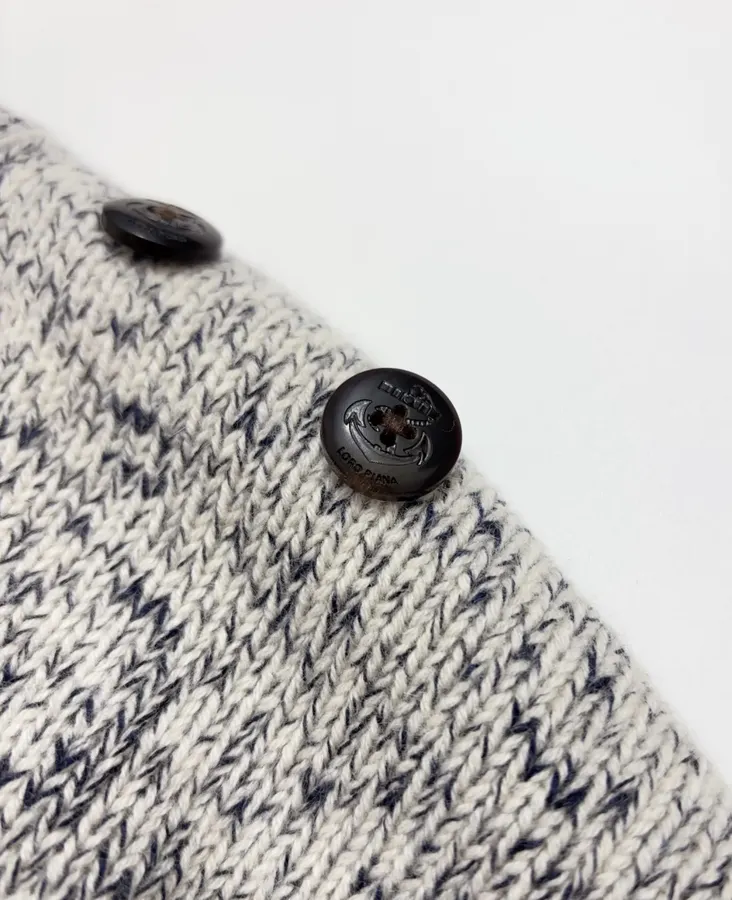 Cashmere Knit Sweater, High-Quality Textured Casual Top in Gray, product view 06