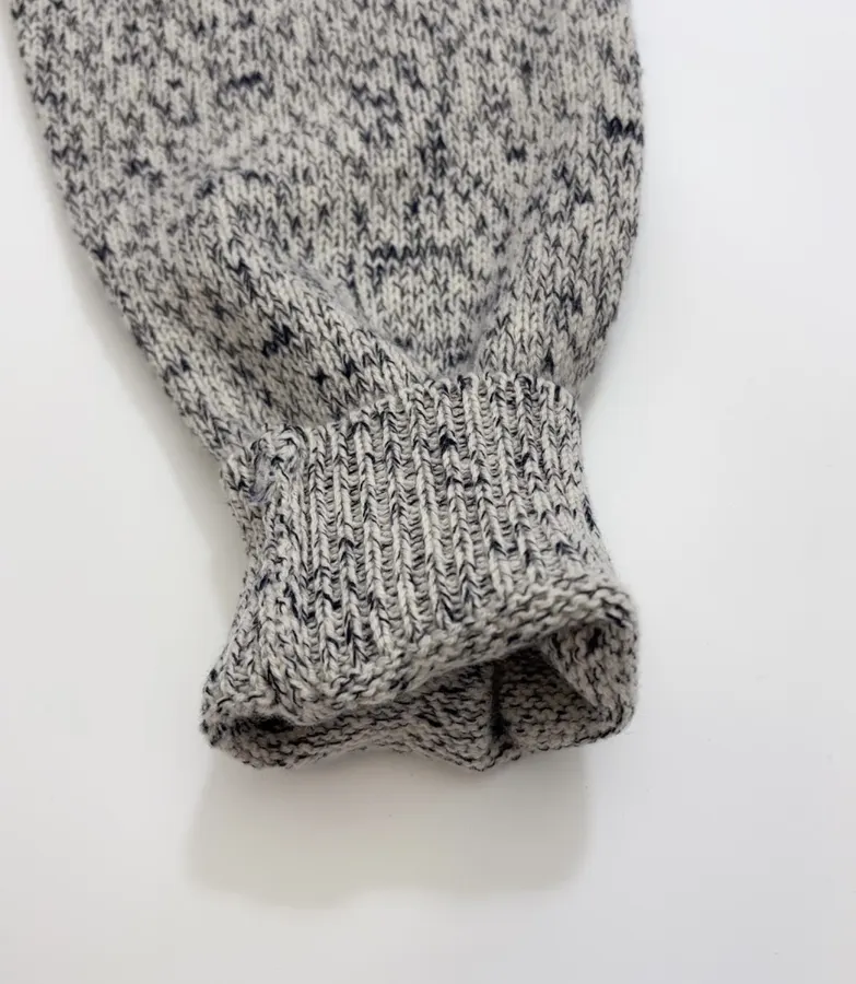 Cashmere Knit Sweater, High-Quality Textured Casual Top in Gray, product view 09