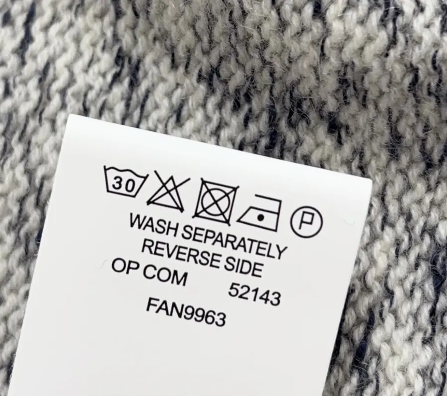 Cashmere Knit Sweater, High-Quality Textured Casual Top in Gray, product view 18