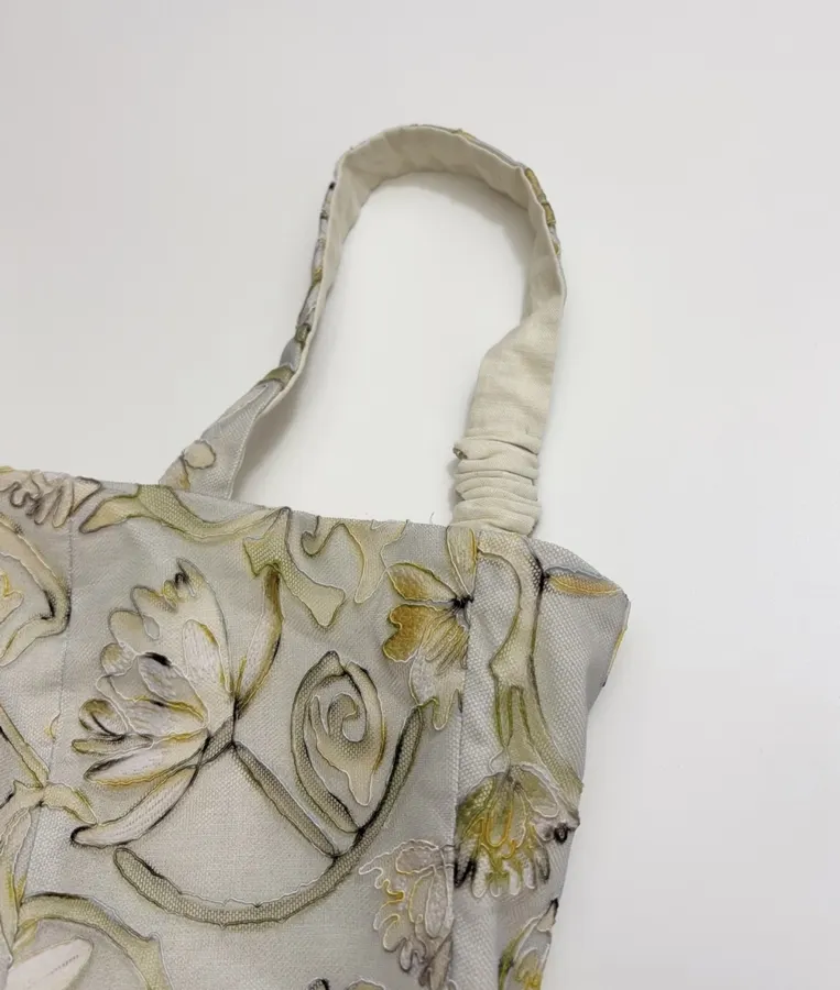 Strapless Midi Dress in Ivory Floral, product view 04
