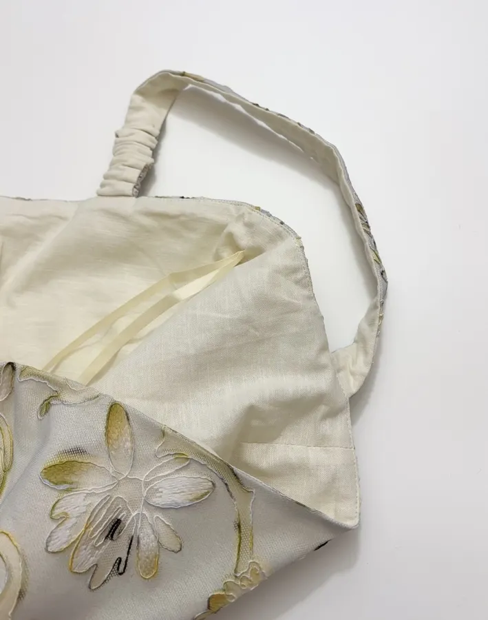 Strapless Midi Dress in Ivory Floral, product view 05