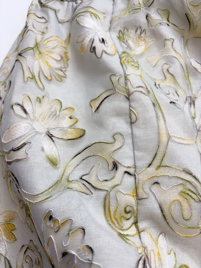 Strapless Midi Dress in Ivory Floral, product view 12