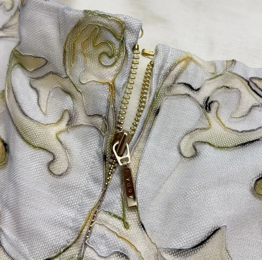 Strapless Midi Dress in Ivory Floral, product view 18