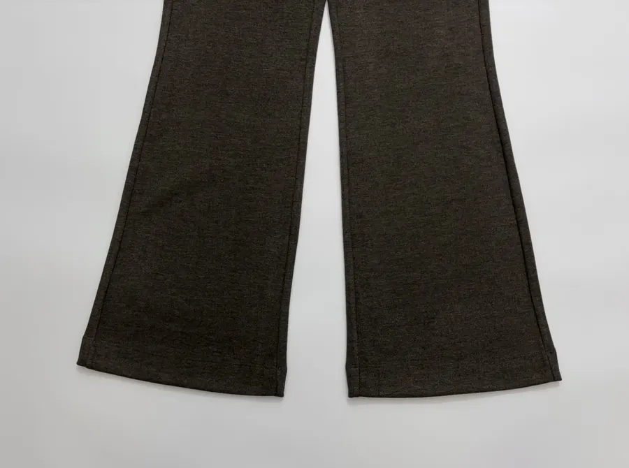 Slim-Fit Bootcut Pants with Elastic Waist Casual Long Trousers in Dark Olive, product view 06