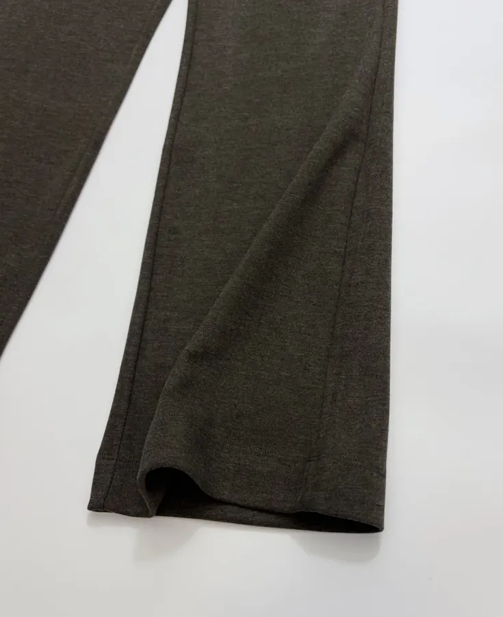 Slim-Fit Bootcut Pants with Elastic Waist Casual Long Trousers in Dark Olive, product view 08