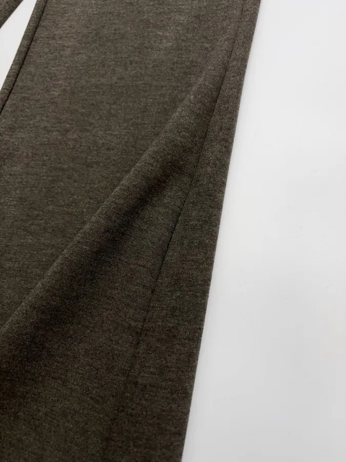 Slim-Fit Bootcut Pants with Elastic Waist Casual Long Trousers in Dark Olive, product view 09
