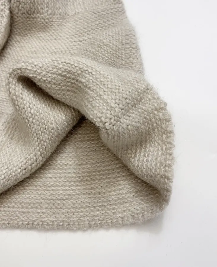 Light Grey Boat-Neck Tie-Waist Knit Top in Light Gray, product view 14