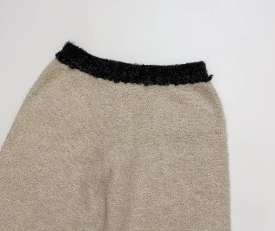 Ivory and Charcoal Colour-Block Casual Trousers in Ivory, product view 17