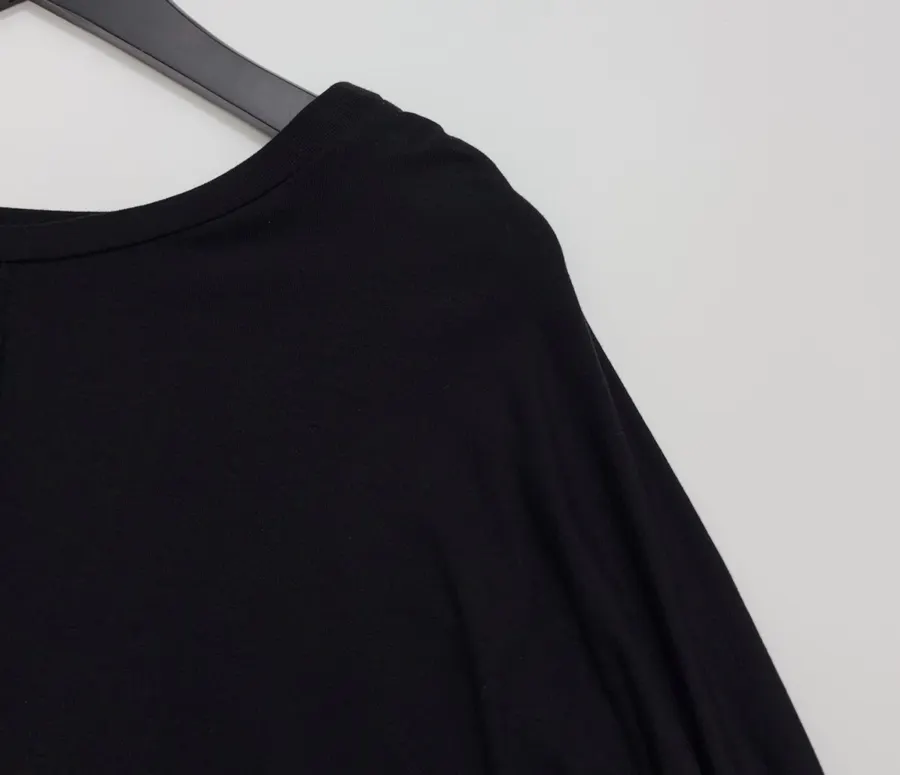 Pleated Wool Dress in Black, product view 06
