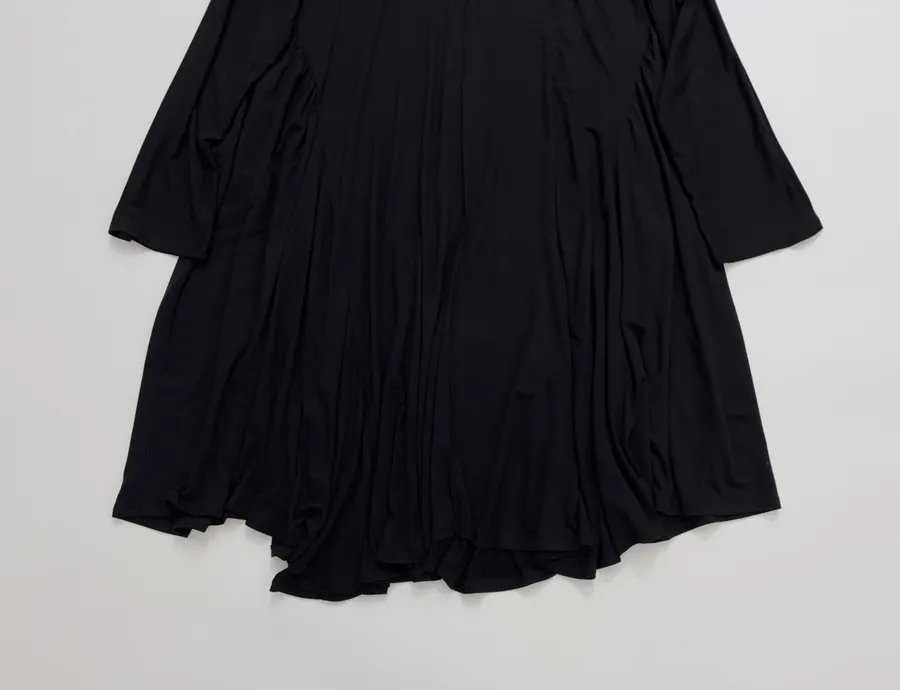 Pleated Wool Dress in Black, product view 10