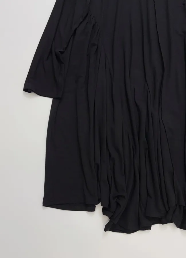 Pleated Wool Dress in Black, product view 11