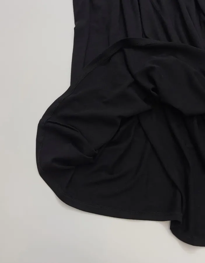 Pleated Wool Dress in Black, product view 13
