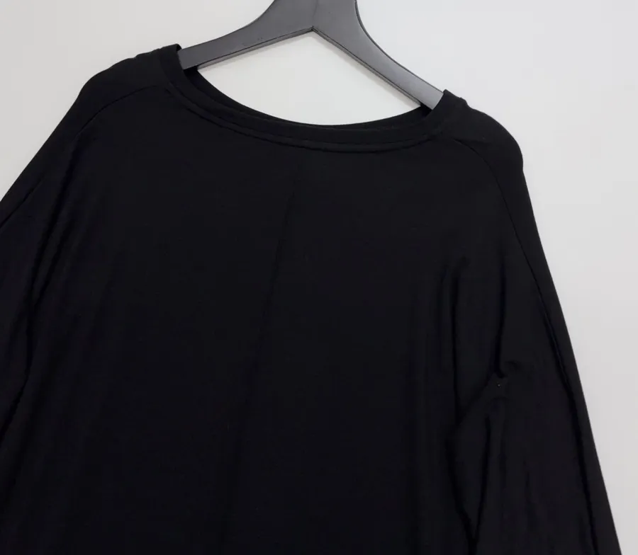 Pleated Wool Dress in Black, product view 16
