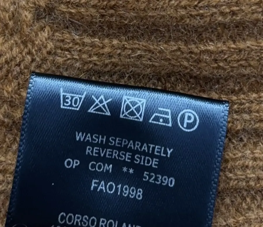 Half-High-Neck Long-Sleeve Knitted Sweater in Rust, product view 15